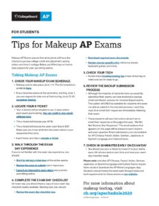 Students_Tips for Makeup AP Exams - Wakefield