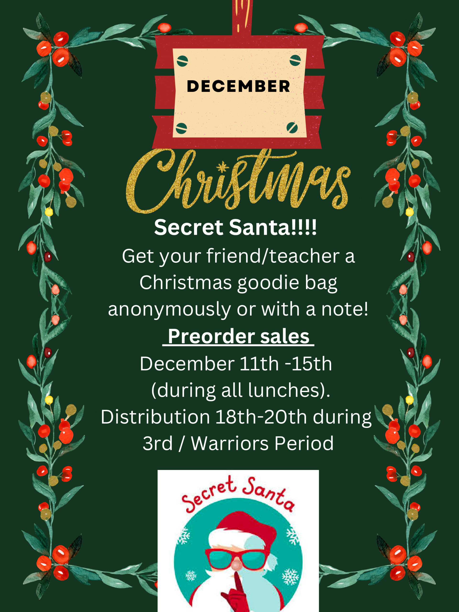 FCCLA Secret Santa Christmas Goodie Bags Wakefield