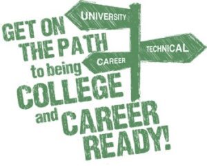 get on the path to being college and career ready in green