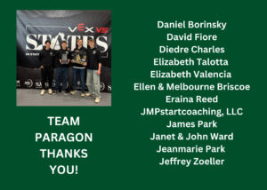 slide listing names of sponsors as a thanks