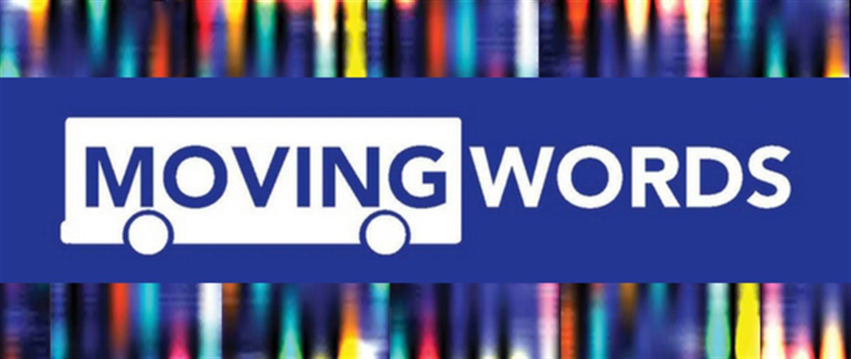 Moving words poetry competition logo.